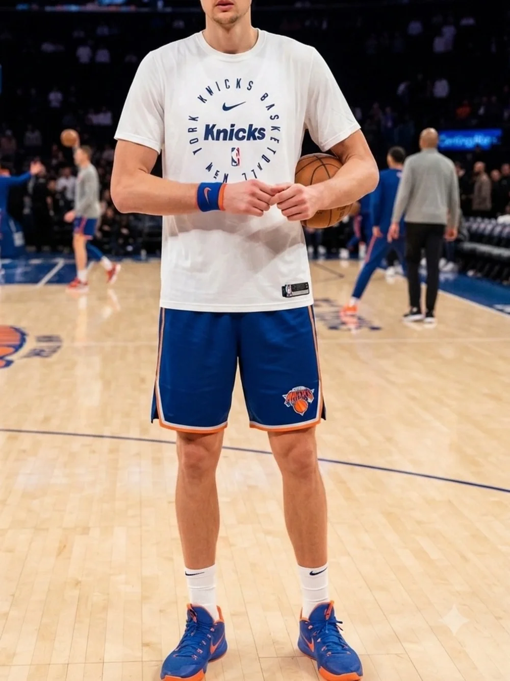 Authentic New York Knicks Nike Legend On-Court Practice Performance Tee NEW!